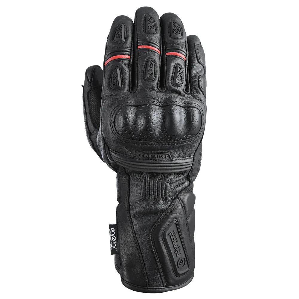 Oxford Mondial Long Men Glove Waterproof Motorcycle Tech Black