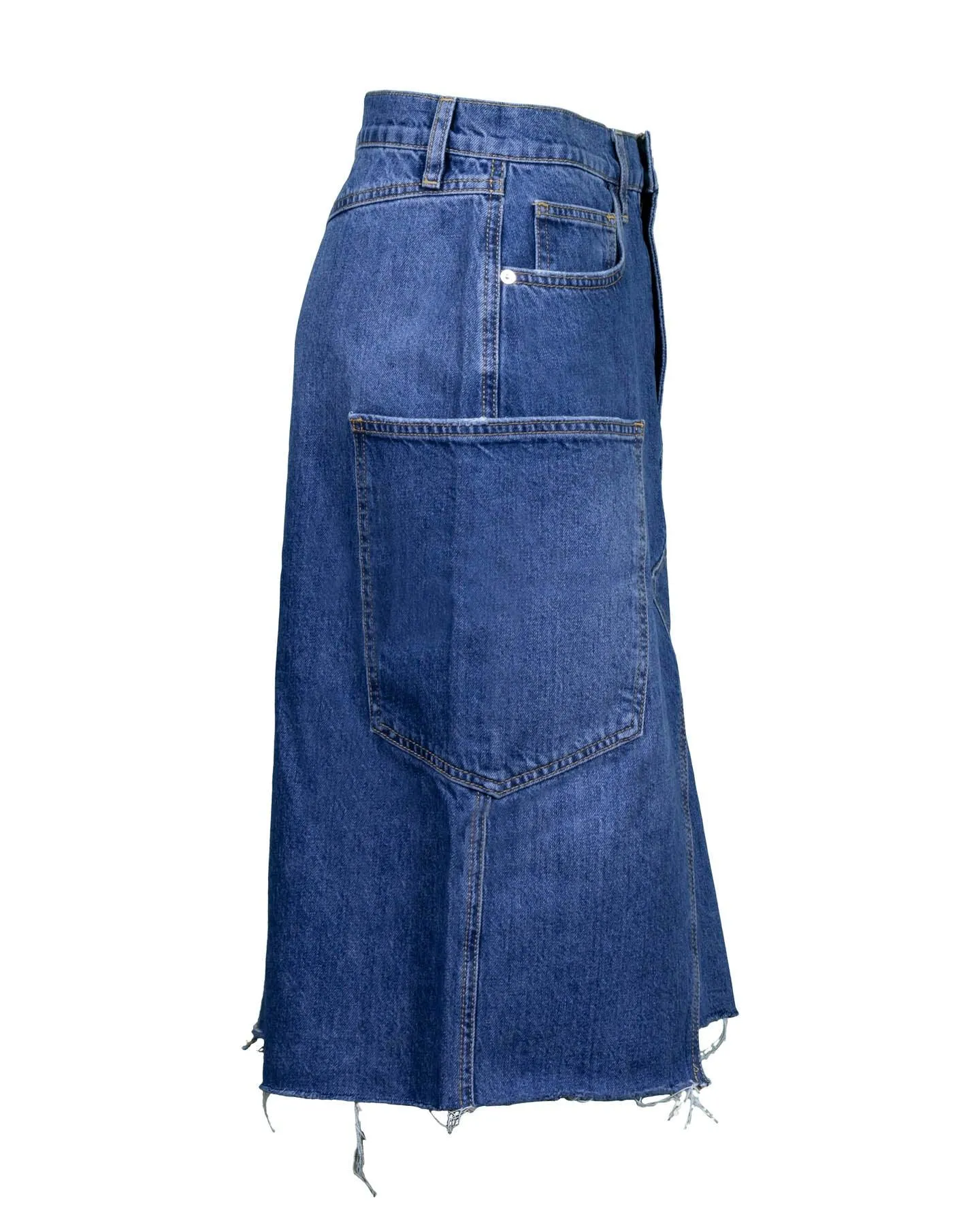 Patch Pocket Denim Skirt