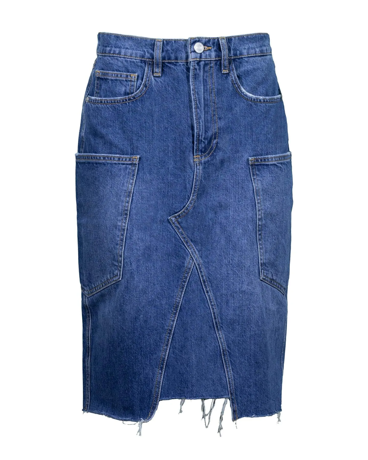 Patch Pocket Denim Skirt