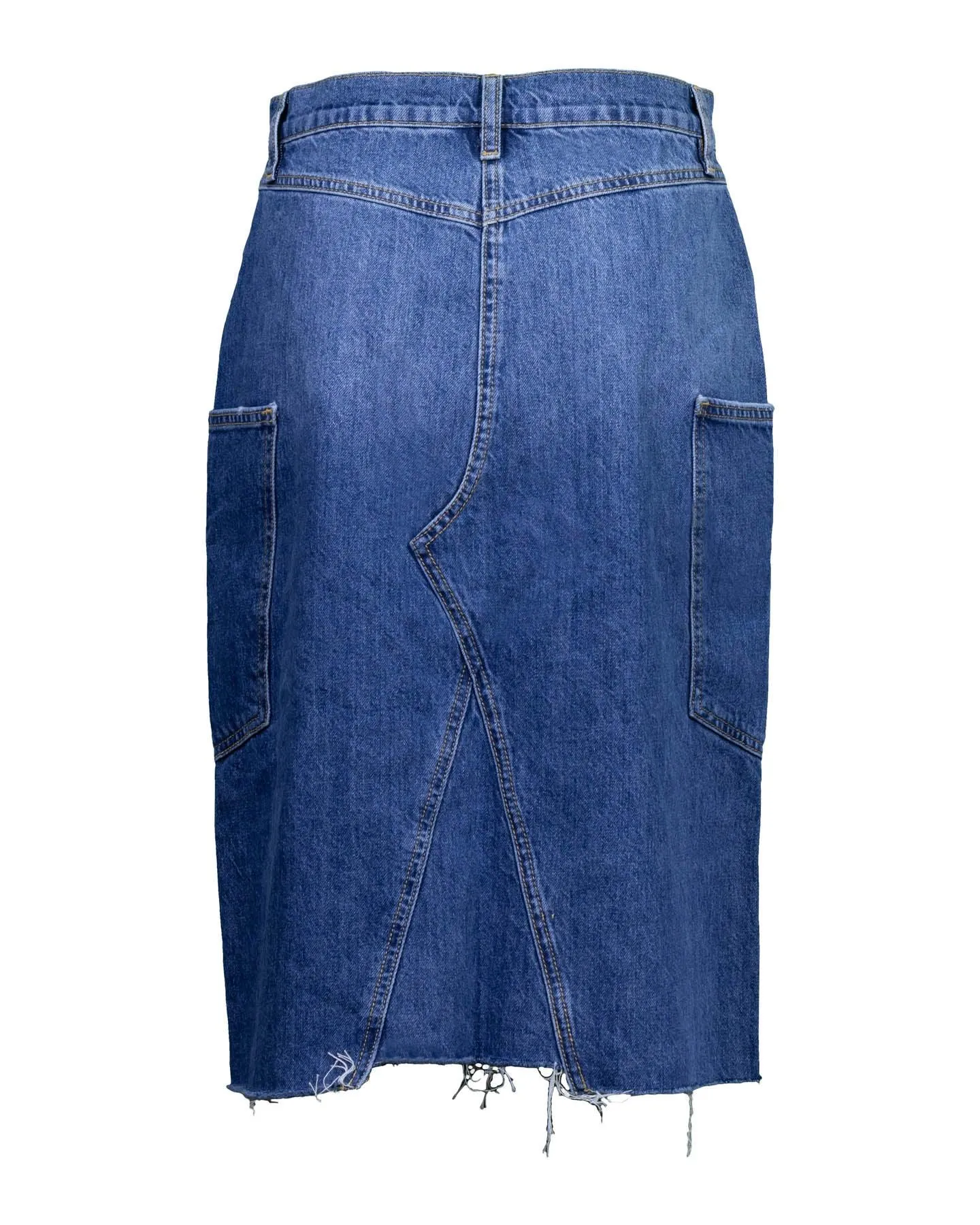 Patch Pocket Denim Skirt