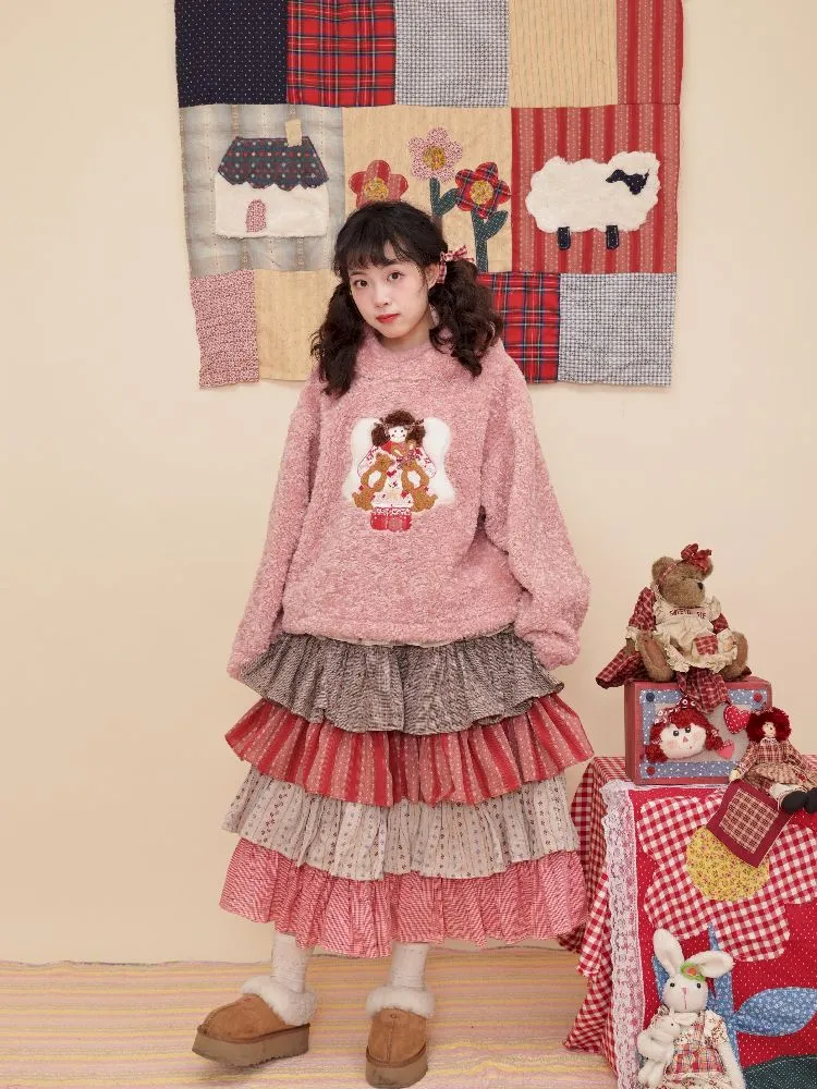 Patchwork Jacquard Layered Cake Skirt【s0000010894】