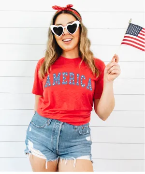 Patriotic Fourth of July Shirt for Women | Summer Outfit | USA Theme Tee