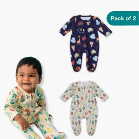 Petals & Paws - Quilted Bodysuits (Pack of 2)