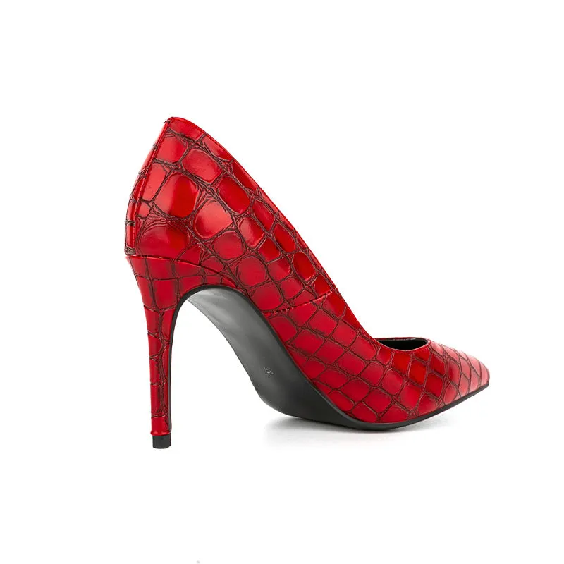 Plaid Pointy Thin High-Heel Shoes