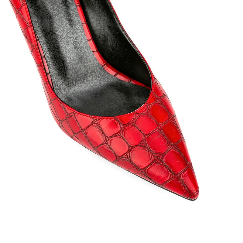 Plaid Pointy Thin High-Heel Shoes