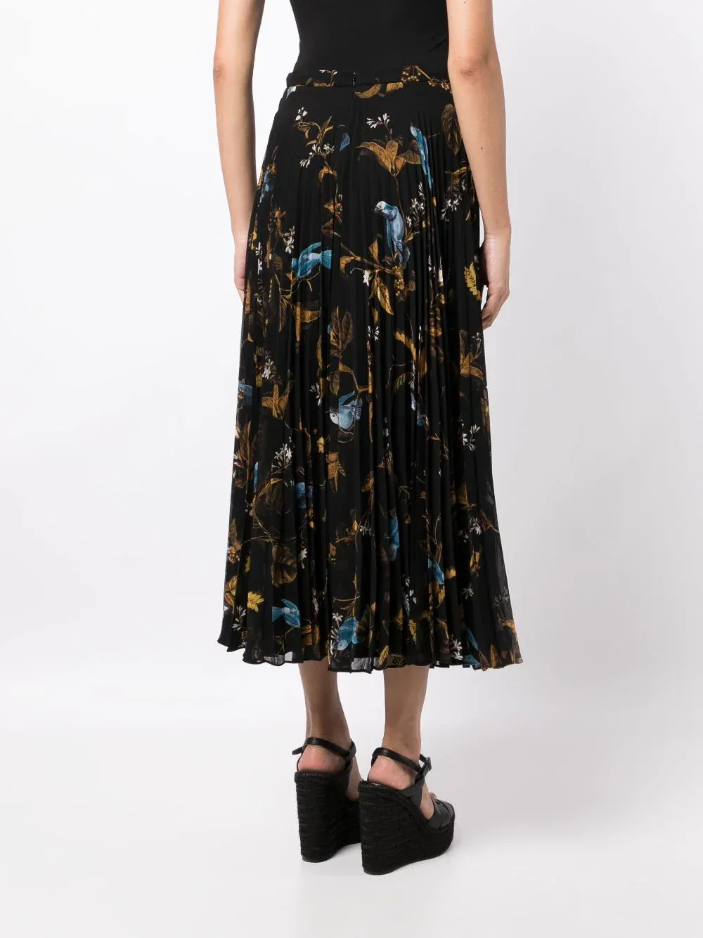 Pleated Midi Length Skirt