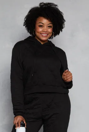 Plus Size Quilted Hoodie