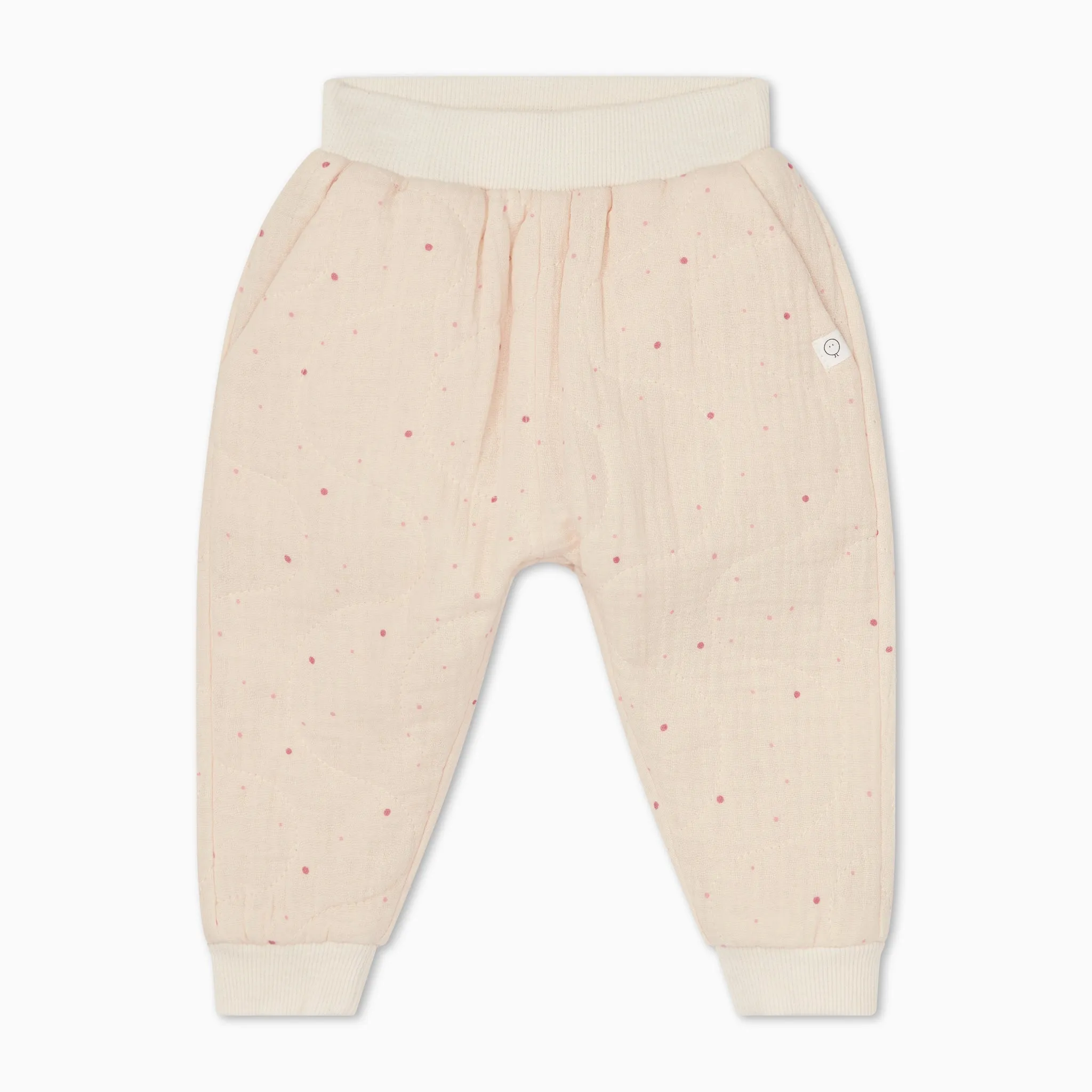 Polka Dot Quilted Oversized Joggers