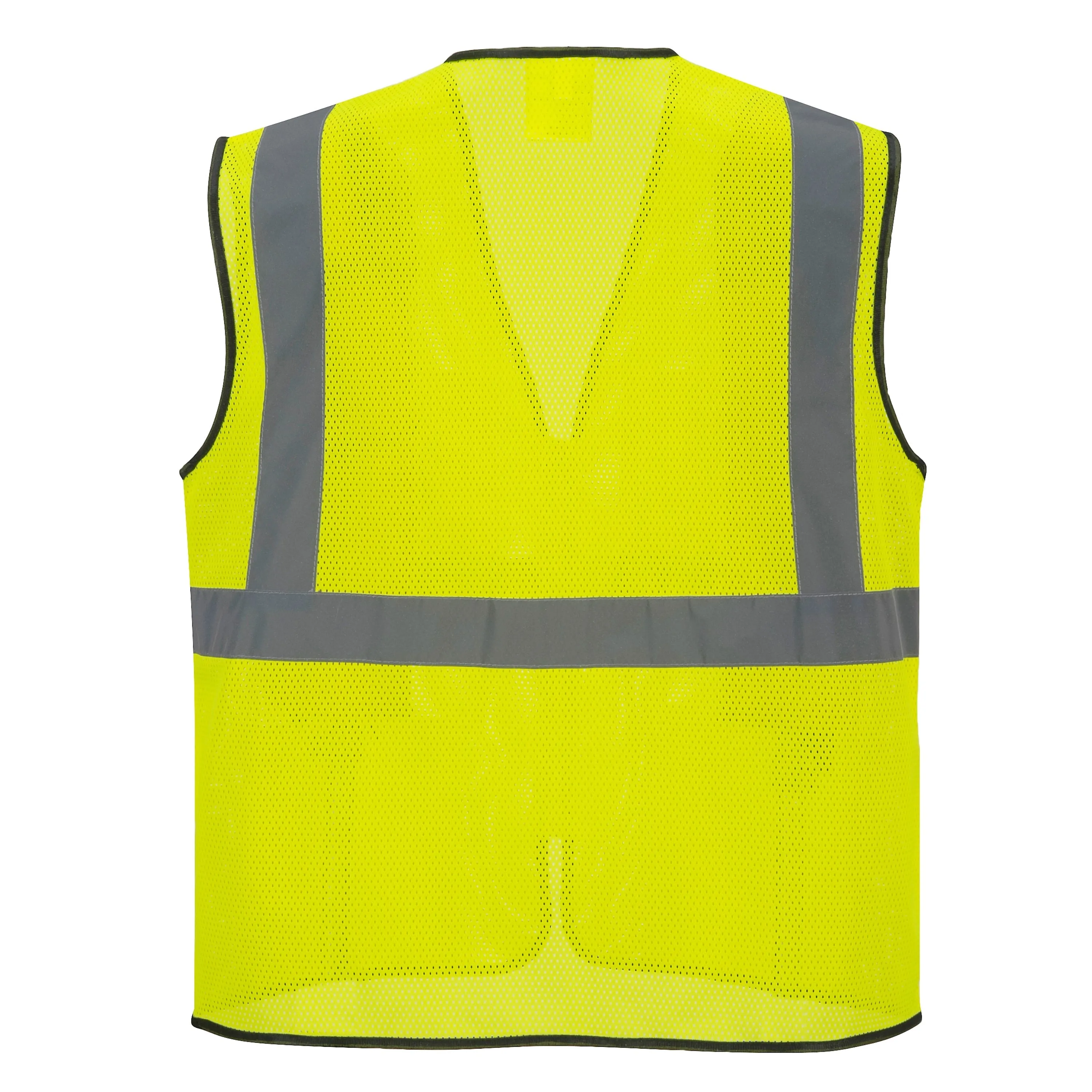 PORTWEST® High Visibility Mesh Safety Vest - Zipper Closure- ANSI Class 2 - US380