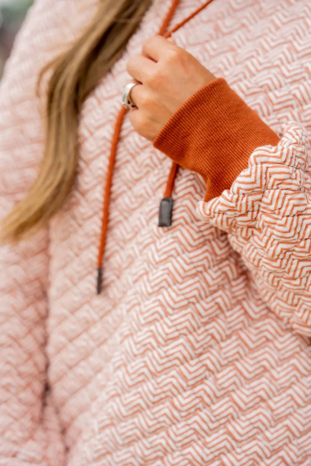 Quilted Chevron Hoodie