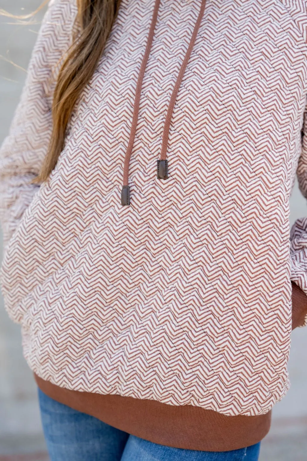 Quilted Chevron Hoodie