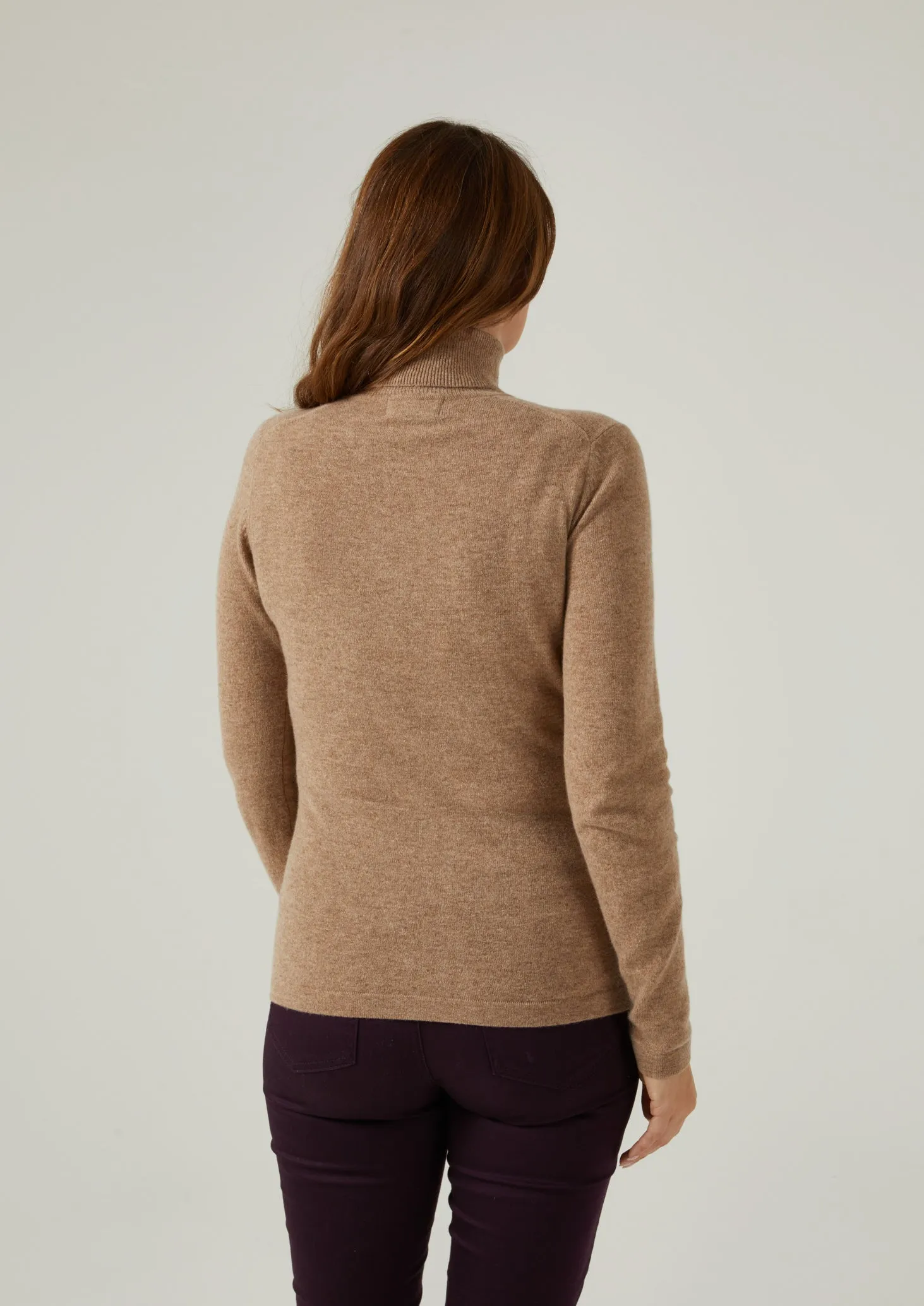 Rebecca Ladies Roll Neck Jumper In Colt