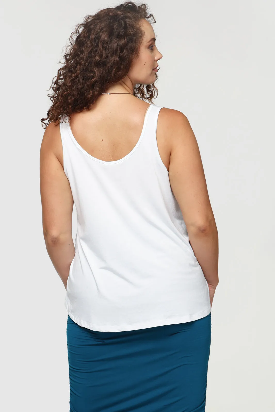 Relaxed Bamboo Singlet - White