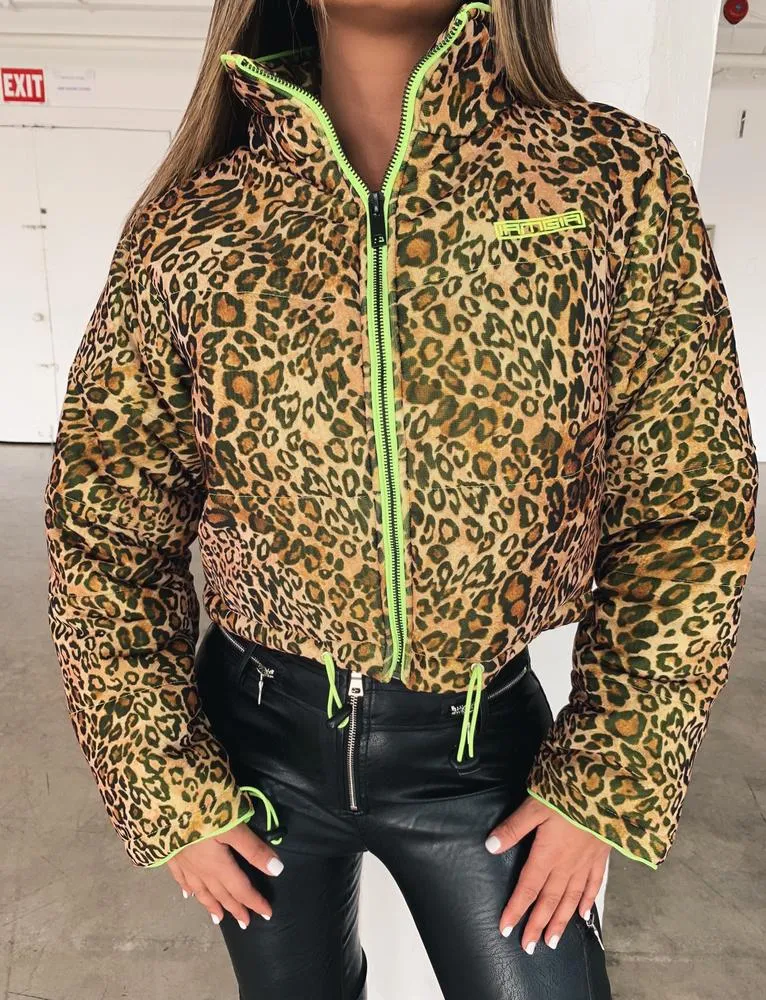 Road Warrior Jacket - Leopard/Neon