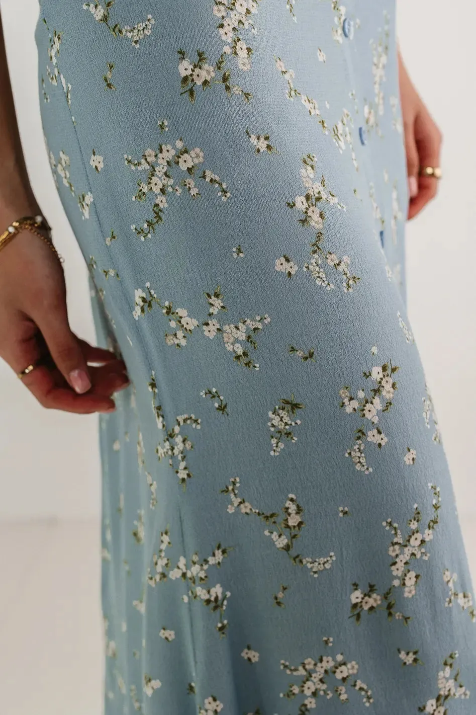 Rory Floral Skirt in Blue