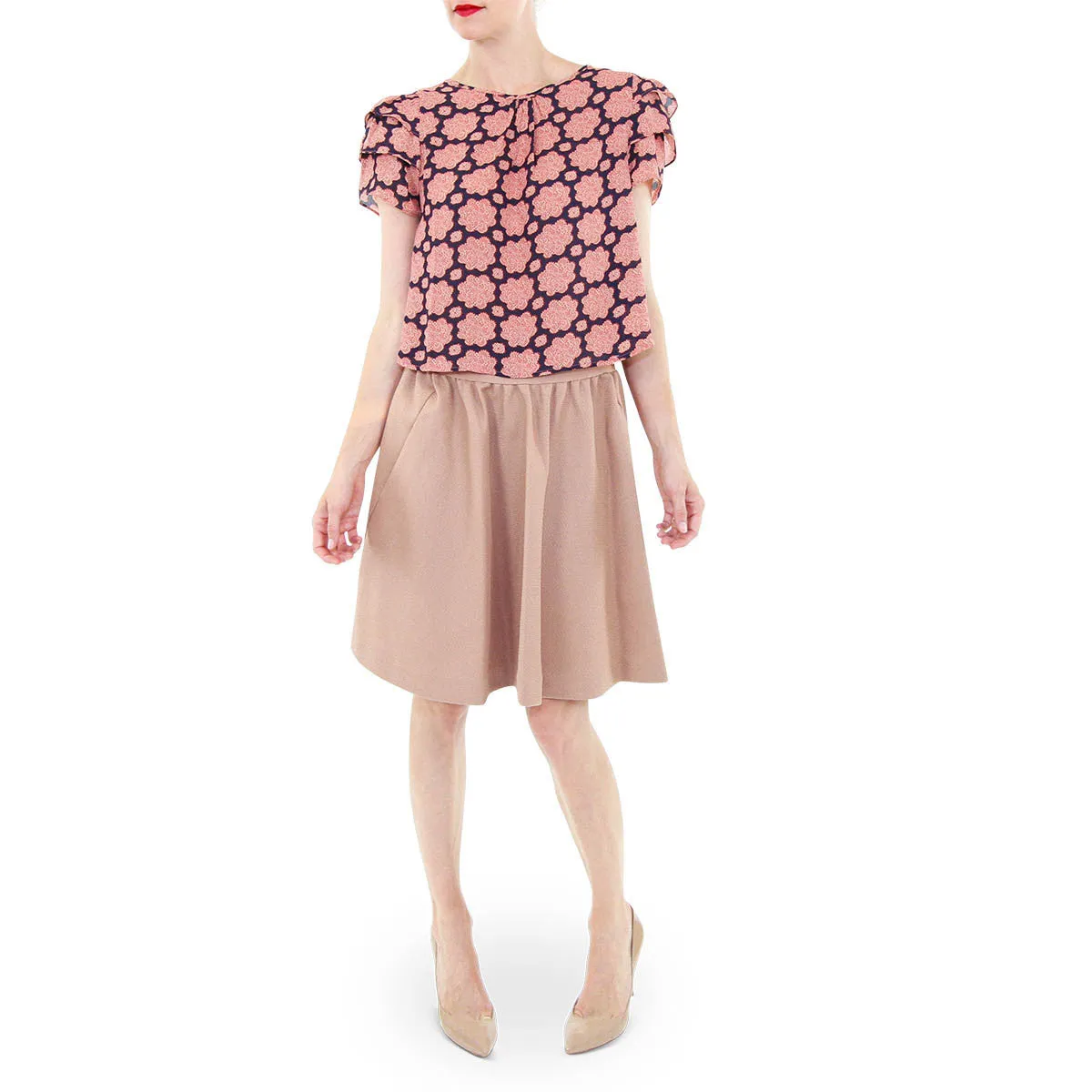 Ruffle Sleeve "Mom Crop"