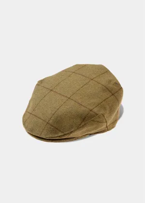 Rutland Children's Tweed Flat Cap In Lichen