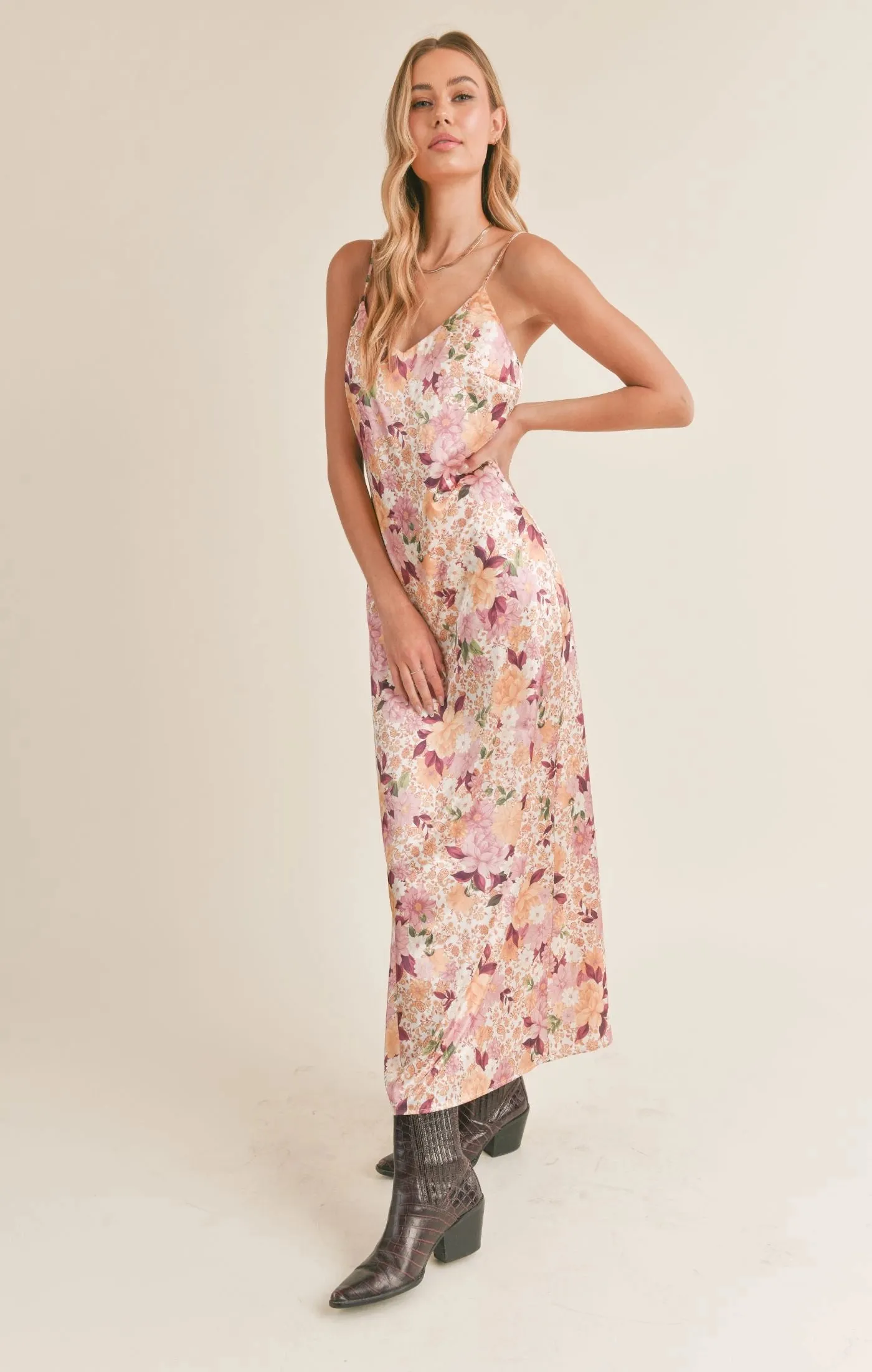 Sadie & Sage Rustic Cabin Slip Midi Dress