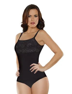 Sakkas Lace Decolletage Bodysuit Shapewear