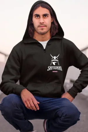 Samurai - Full Zip Premium Hoodies Black No Threads