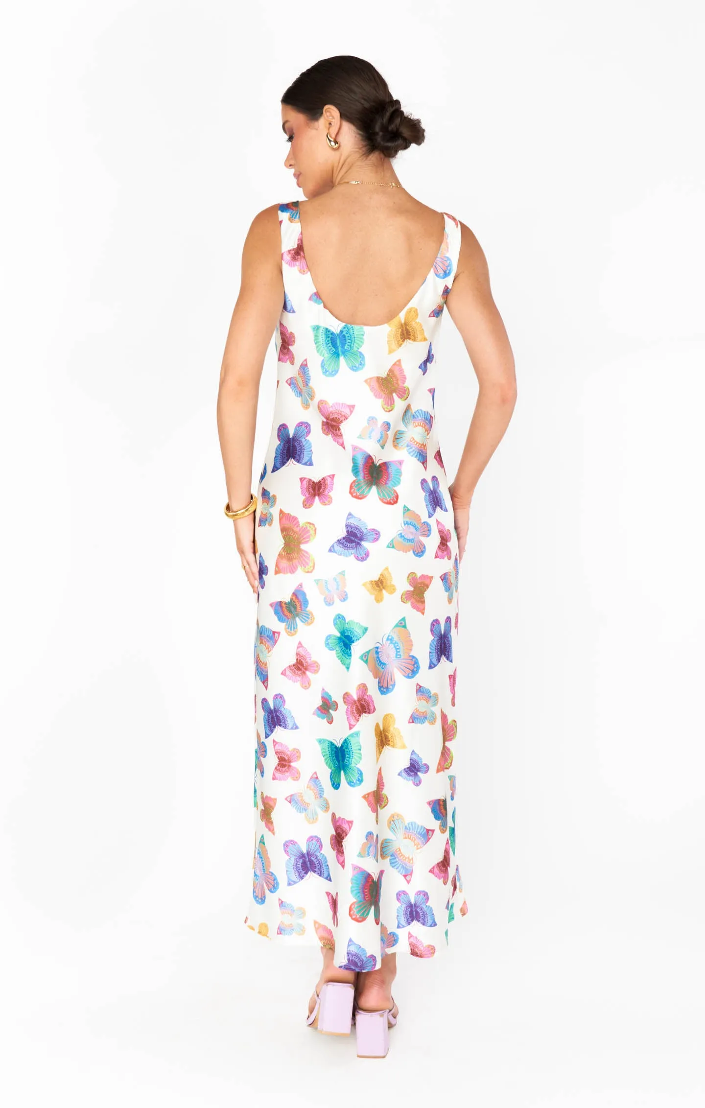 Serenade Slip Dress ~ Rainbow Butterflies