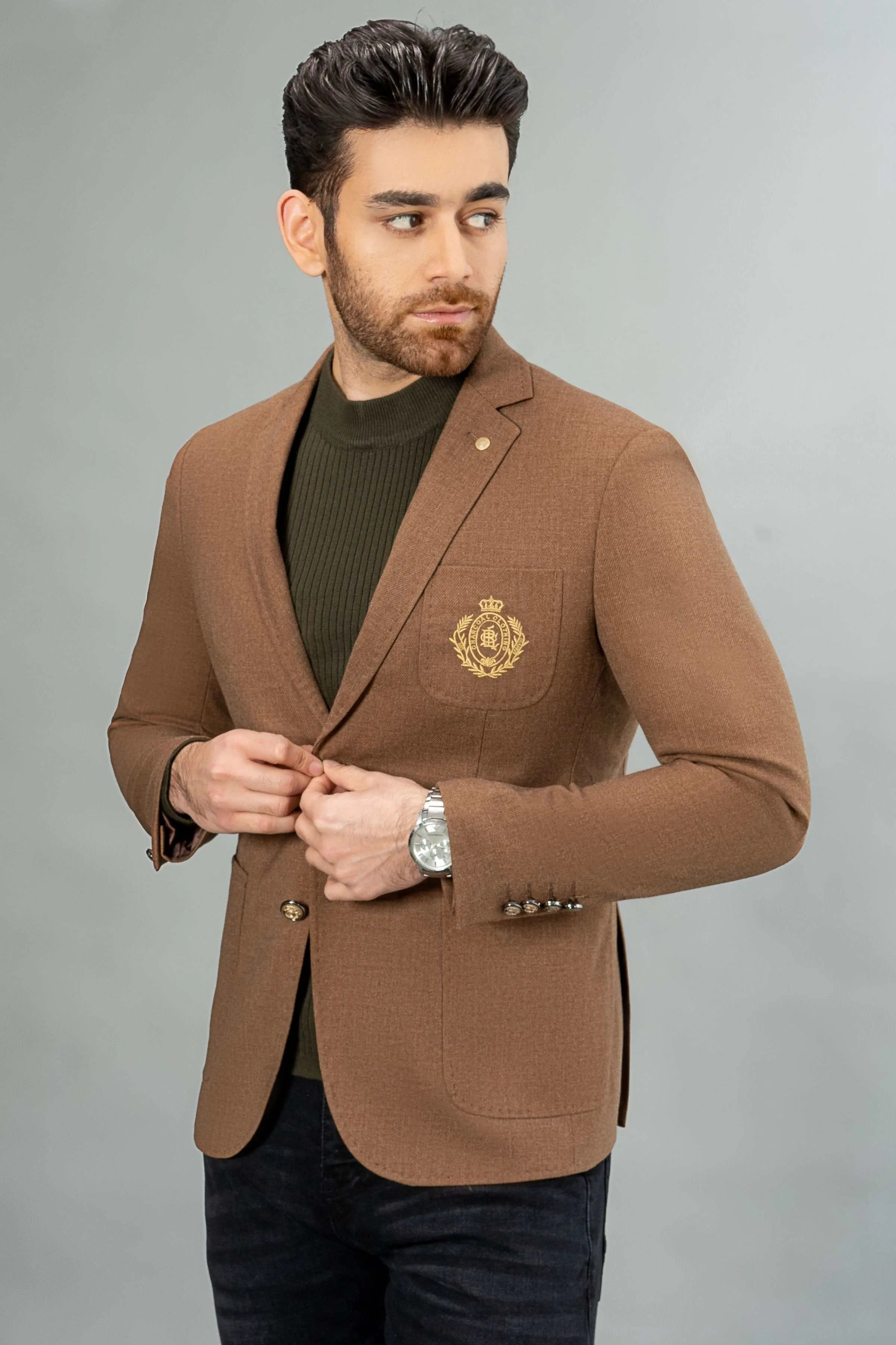 SIGNATURE CASUAL COAT BROWN