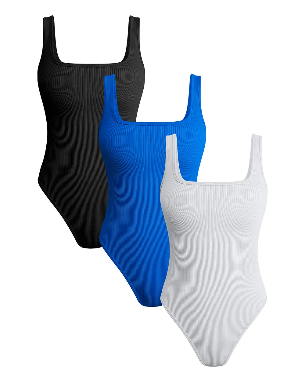 Sleeveless Square Neck Bodysuits