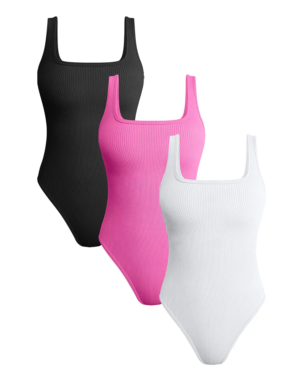 Sleeveless Square Neck Bodysuits