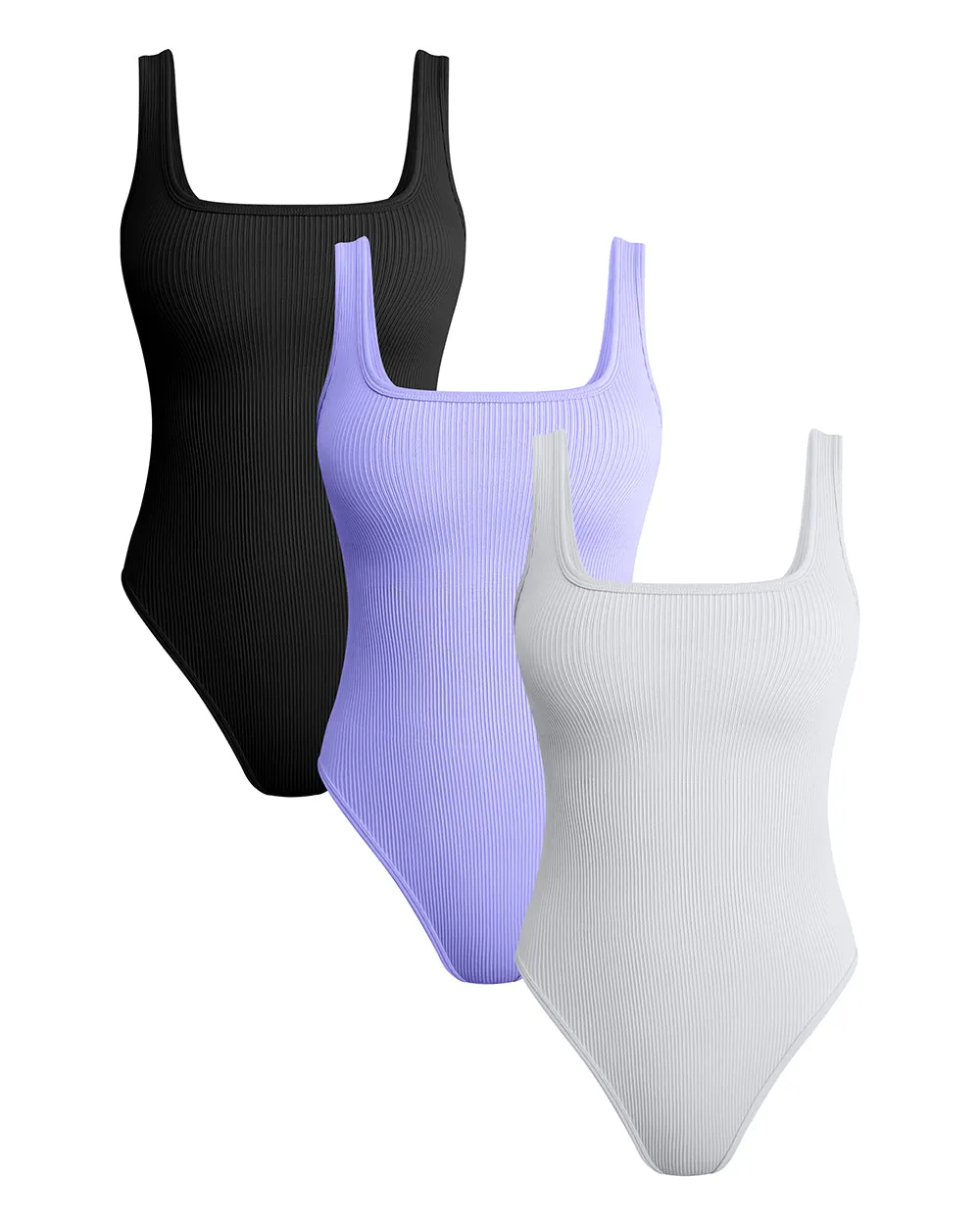 Sleeveless Square Neck Bodysuits