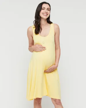 Swing Maternity Dress - Limoncello