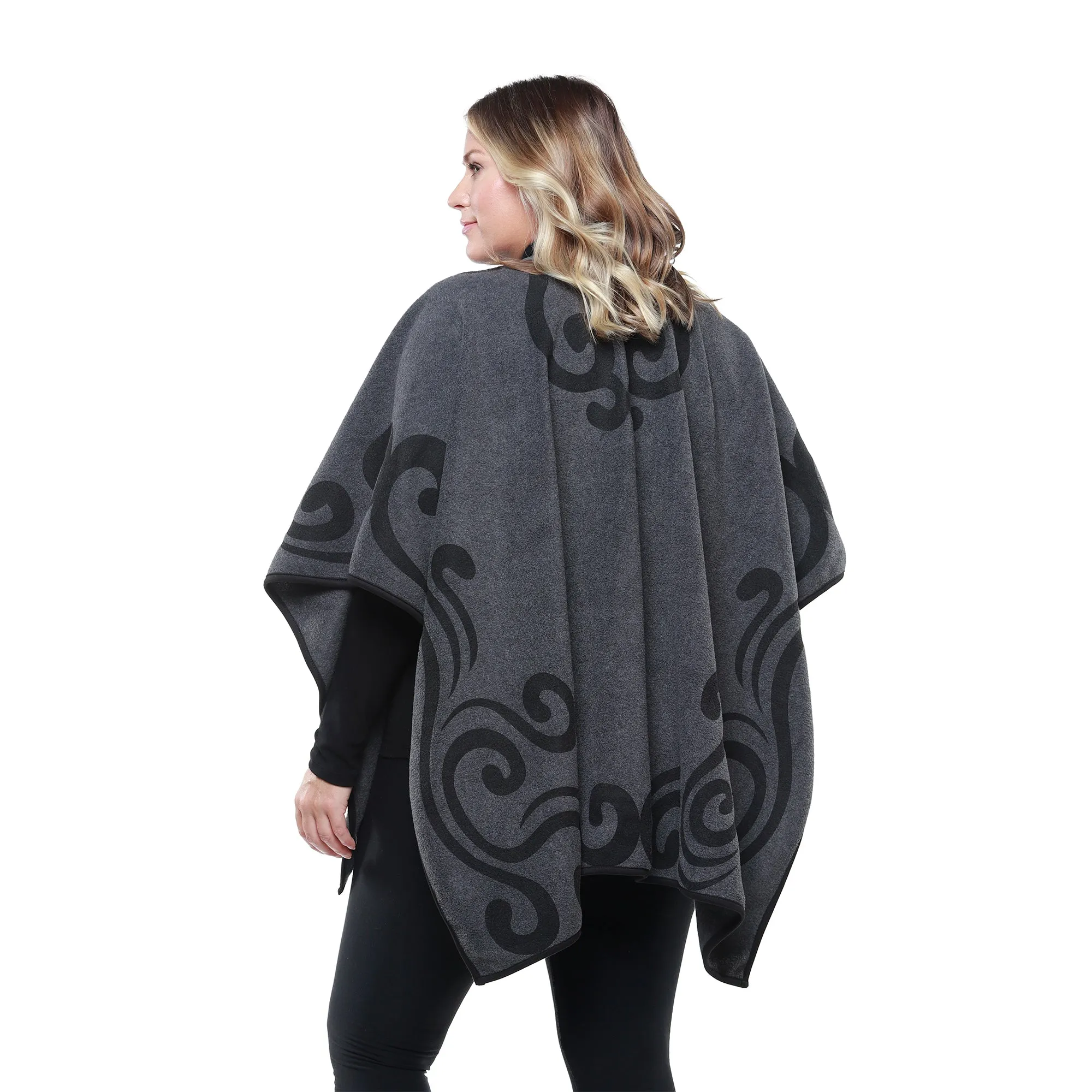 Sylvie Cozy Coat Printed Fleece Wrap