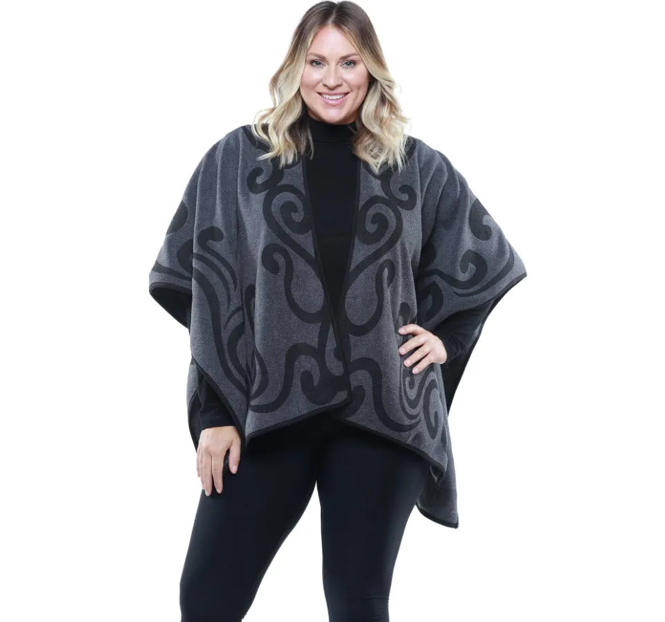 Sylvie Cozy Coat Printed Fleece Wrap