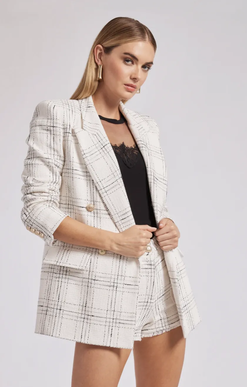 Talan Tweed Blazer - White