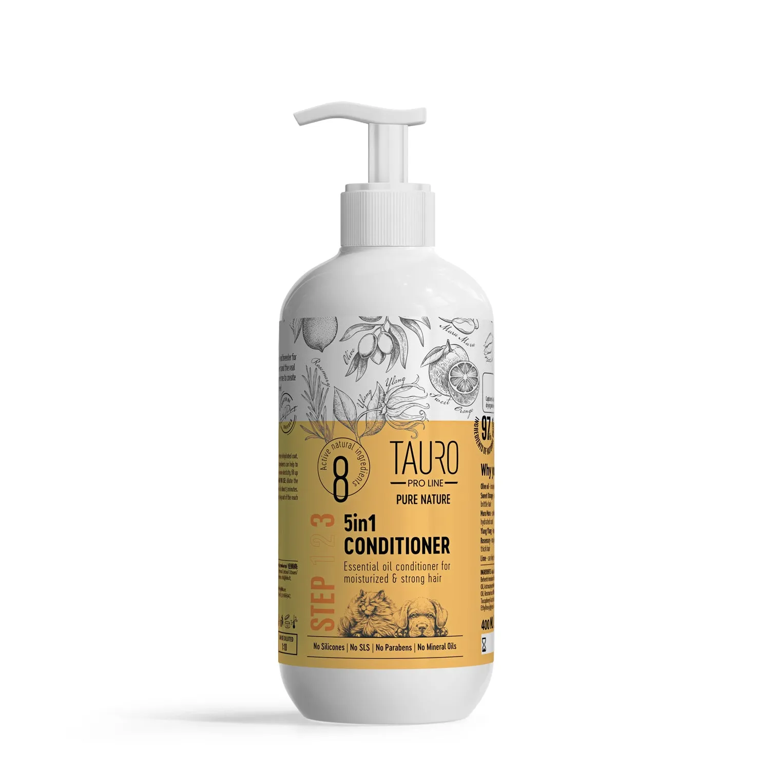 Tauro Pro Line Pure Nature 5in1, moisturizing coat conditionier for dogs and cats