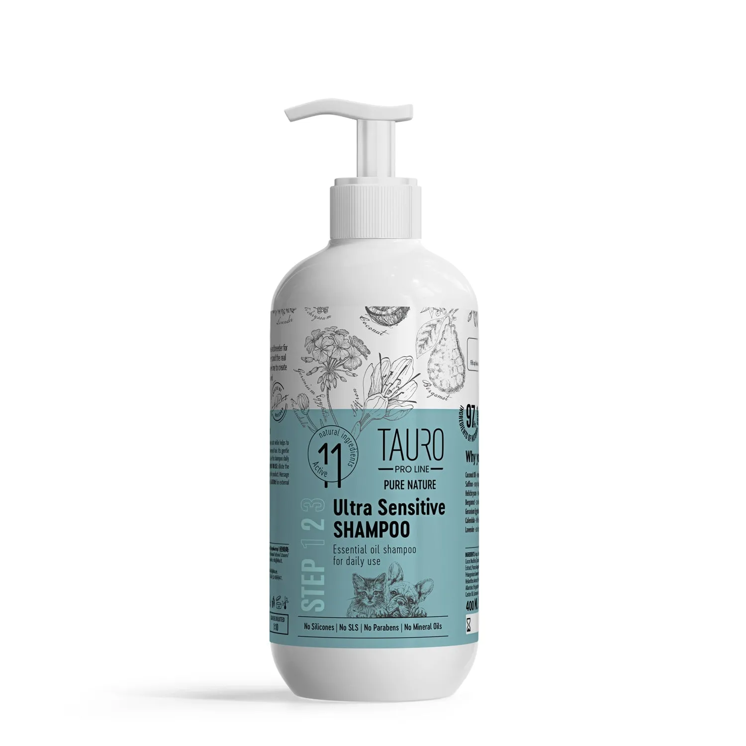 Tauro Pro Line Pure Nature Ultra Sensitive, coat shampoo for dogs and cats with sensitive skin