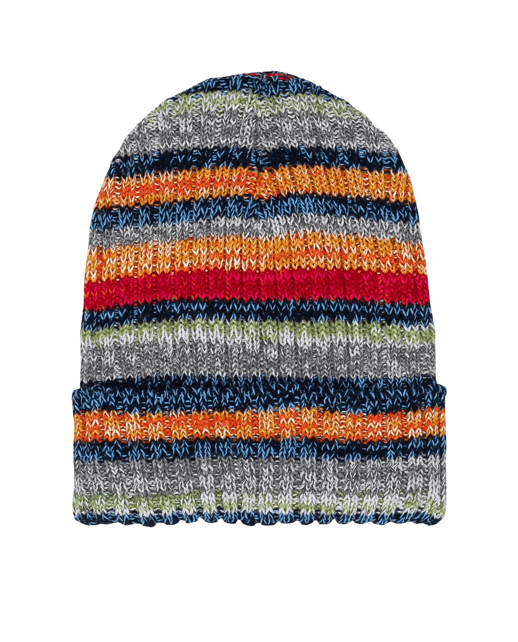 The Cabin Beanie. -- Camp Marled Stripe