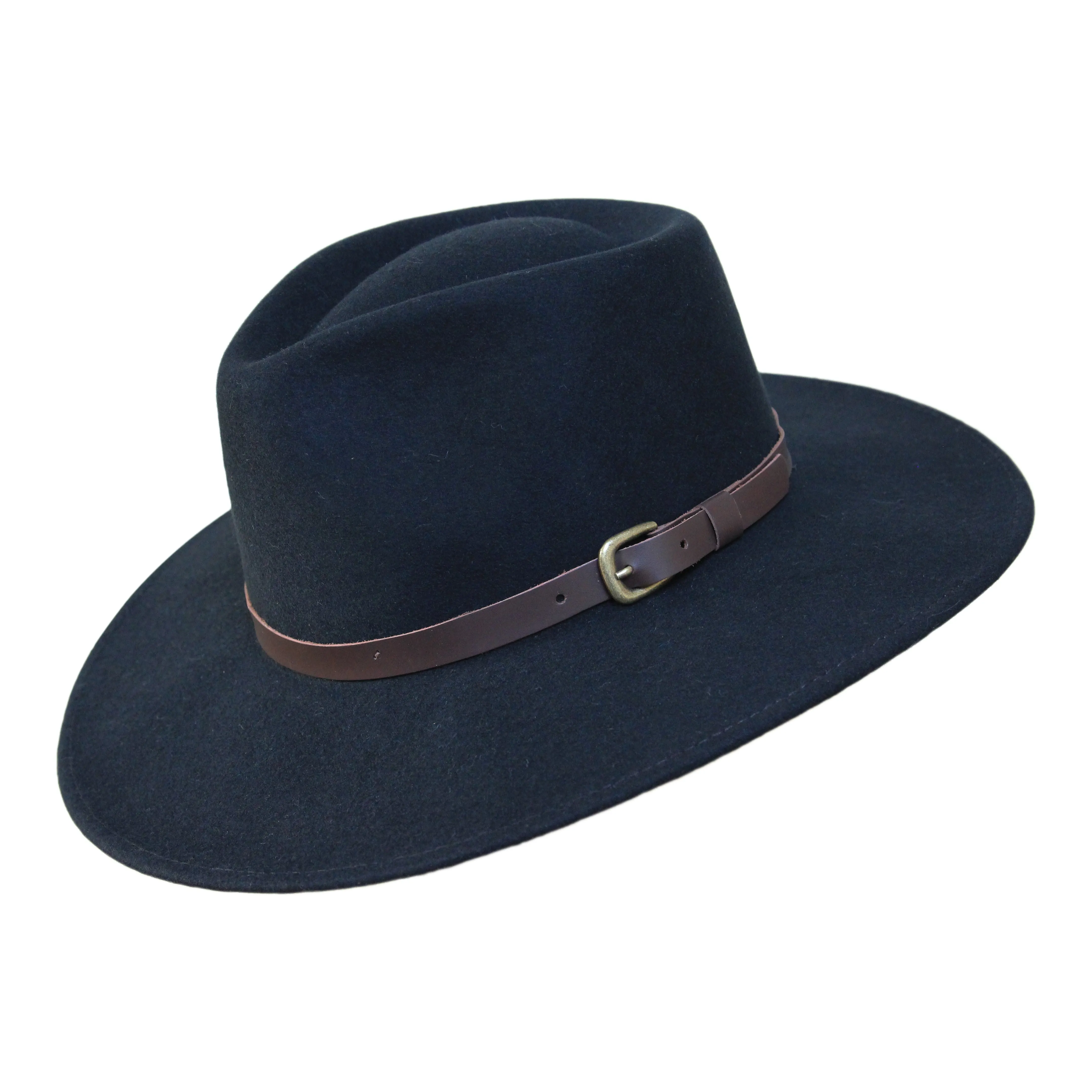 The Lewis - Teardrop Fedora - Wide Brim