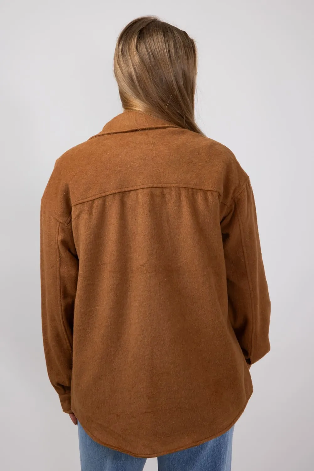 Thread & Supply Woven Shacket for Women in Brown | J1307PND-COPPER