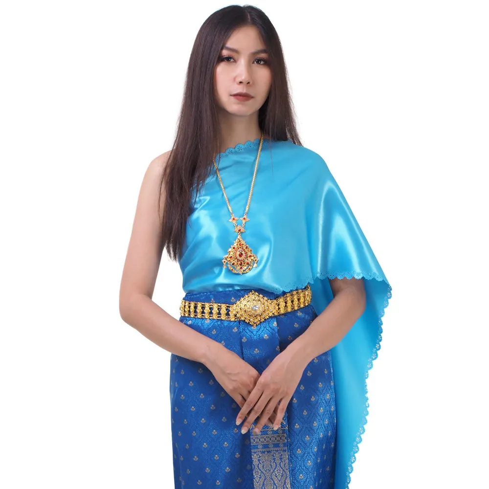 Traditional Chut Thai Dress Naruemon Satin Style