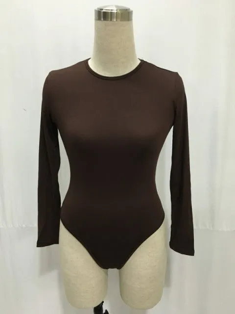 Trendy Casual Long Sleeve Bodysuit