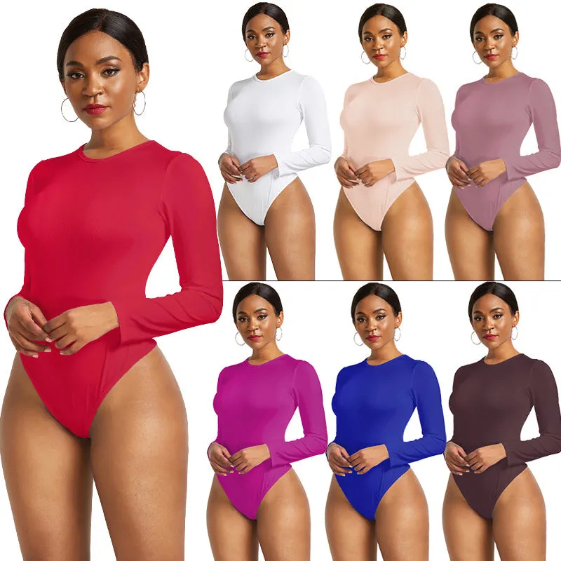 Trendy Casual Long Sleeve Bodysuit