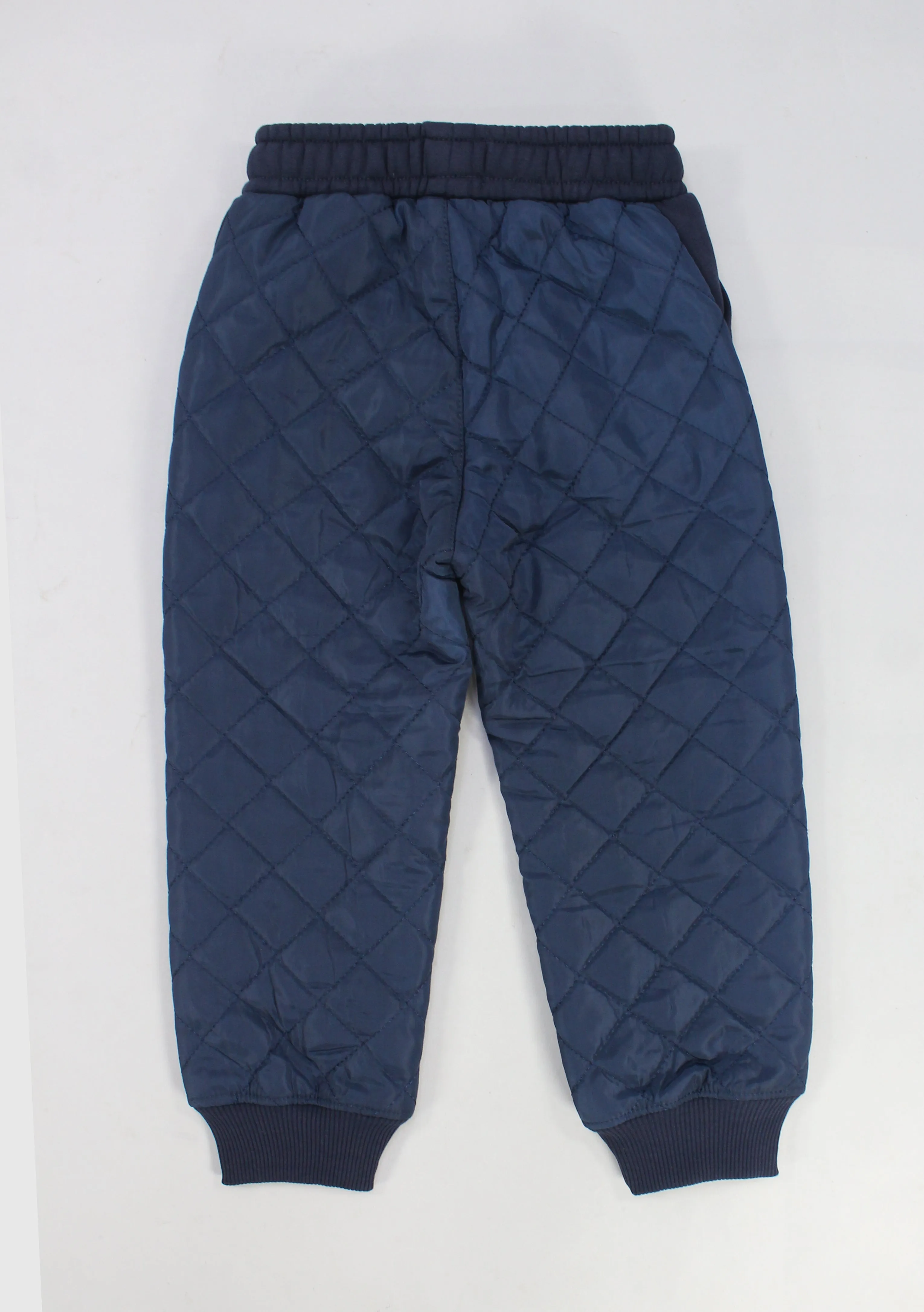 Unisex Navy Quilted Comfy Sweatpants