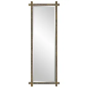 Uttermost Abanu Ribbed Gold Dressing Mirror