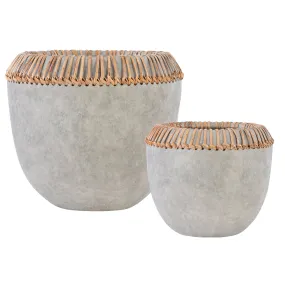 Uttermost Aponi Concrete Ray Bowls, S/2