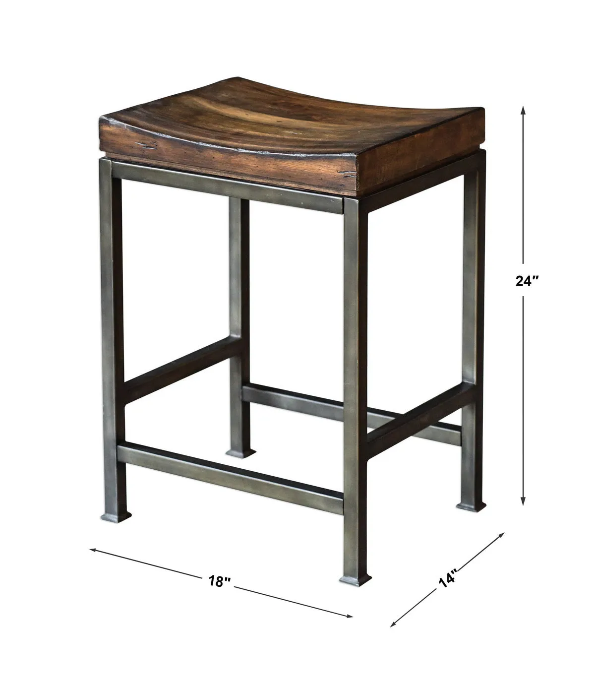 Uttermost Beck Wood Counter Stool