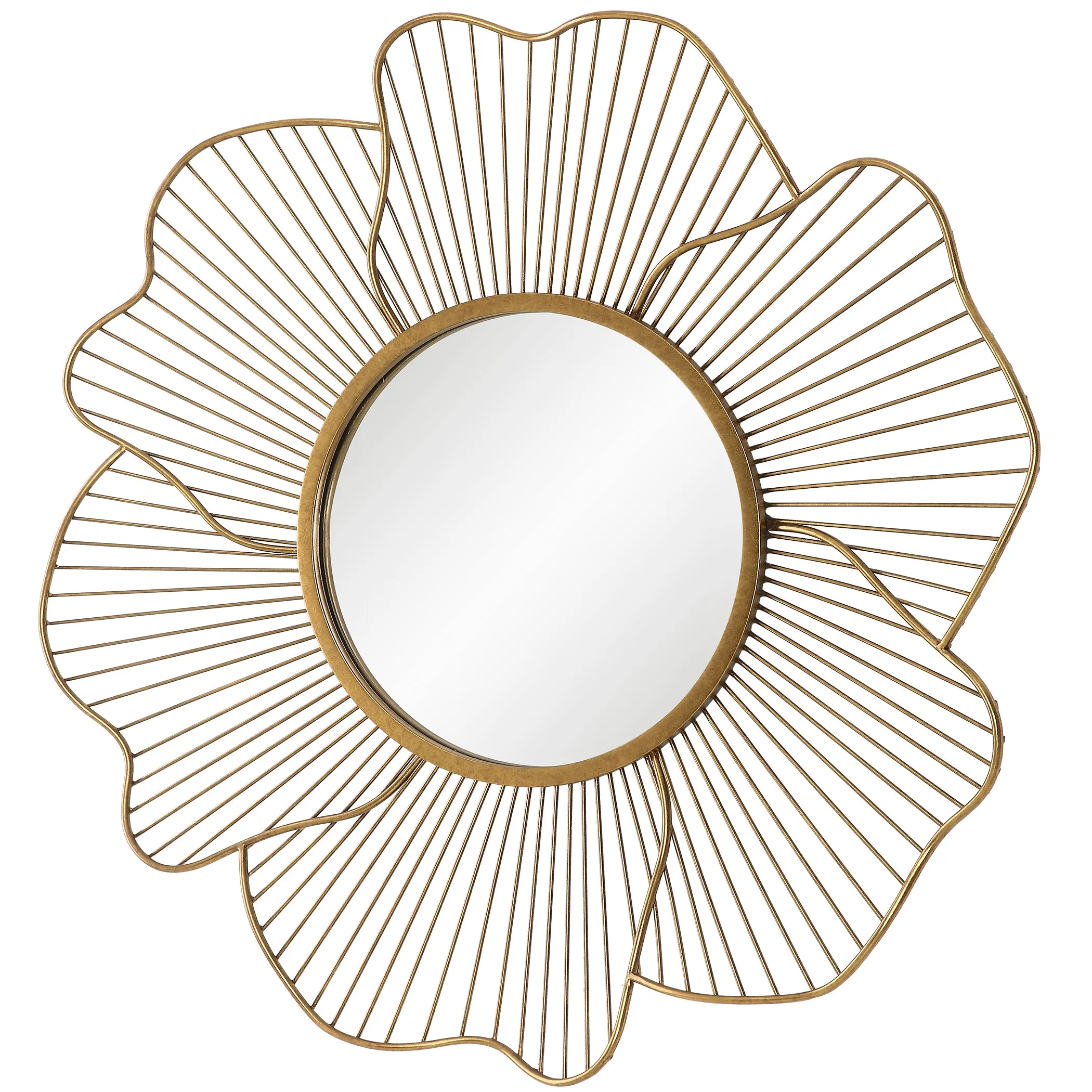 Uttermost Blossom Gold Floral Mirror