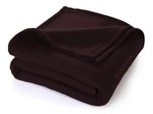 VAS COLLECTIONS® All Season Polar Fleece Blanket | Single 225x150 cm, Coffee & Brown