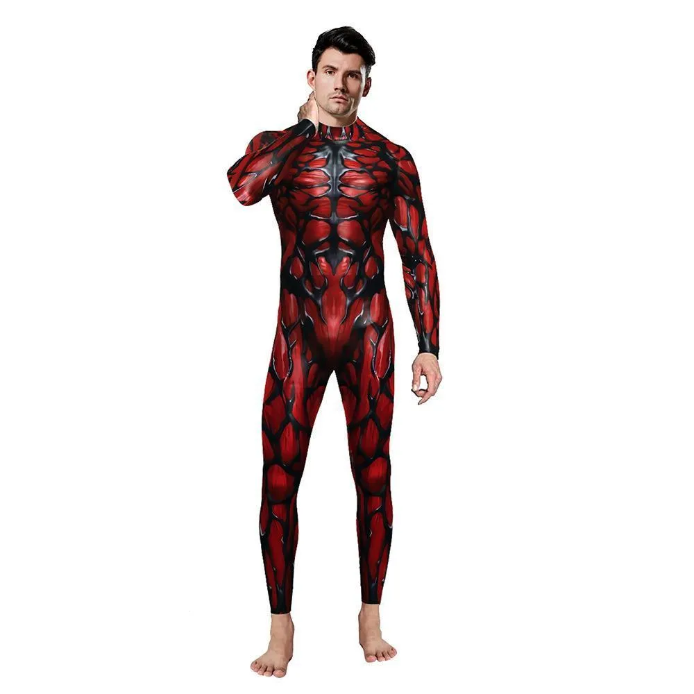 Venom Cosplay Costume Jumpsuit Halloween Party Bodysuit Outfit Zentai for Adults Men