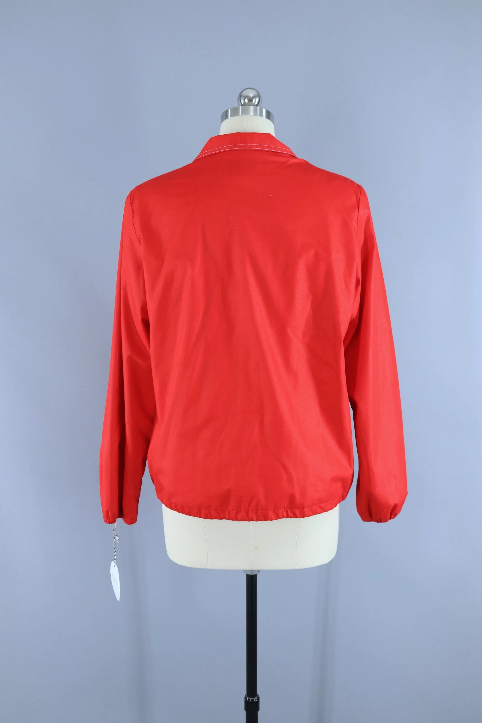 Vintage 1980s Weather Tamer Jacket Windbreaker / Bright Red