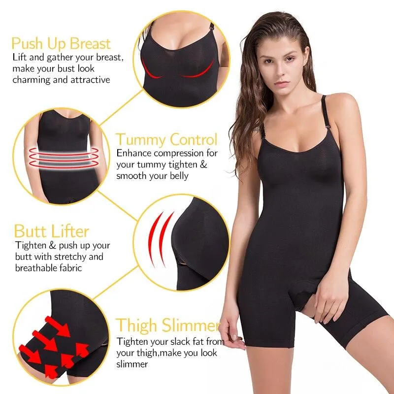 Women Waist Trainer Bodysuit Shapewear Tummy Control Full Body Shaper Shorts High Waist Butt Lifter Thigh Slimmer(FH)(FHW1)(1U31)(1U24)